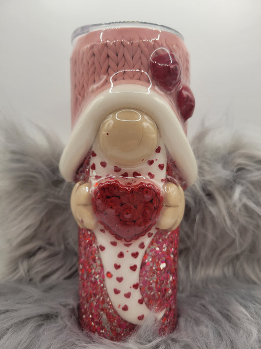 Valentines Day Gnome Holding Roses