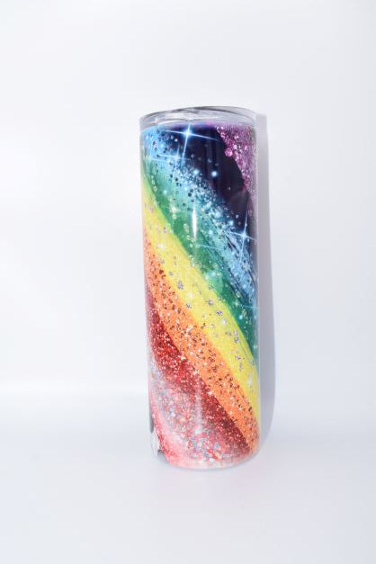 Rainbow Leopard Print Tumbler